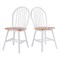 Contemporary Home Living Spindle Arched Back Chair Set - 36.75 - Brown and White - Set of 2